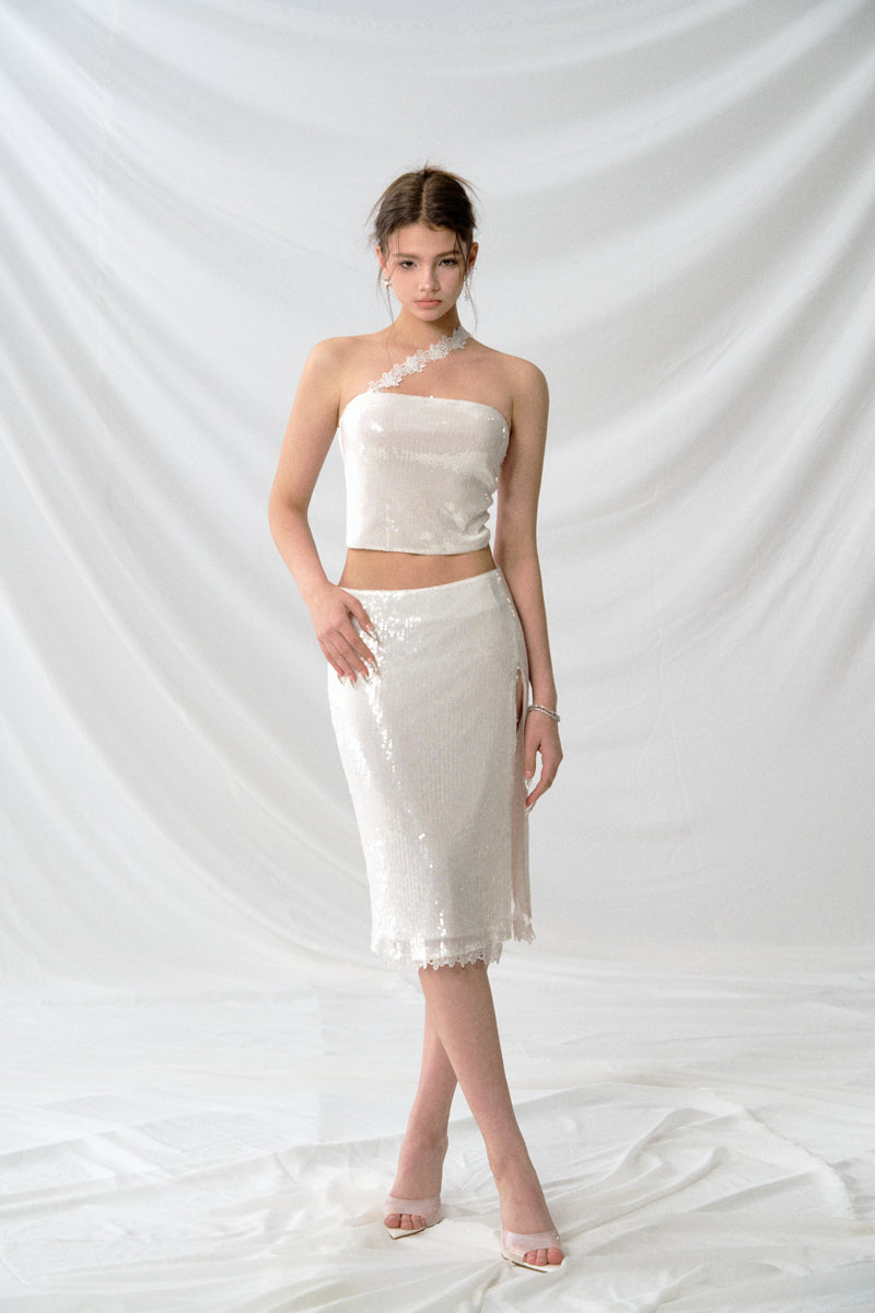 J TheChosen Sequin Lace Skirt
