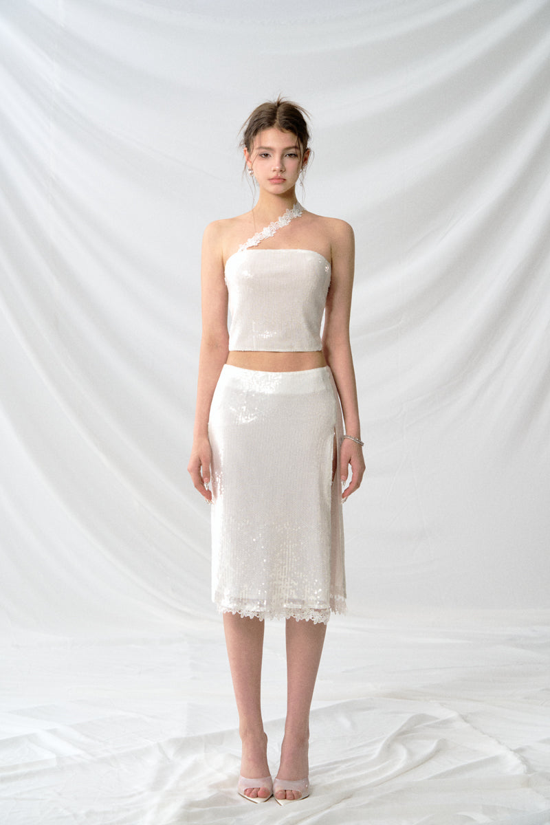 J TheChosen Sequin Lace Top