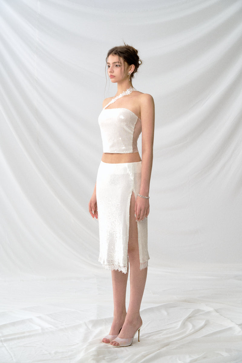 J TheChosen Sequin Lace Top