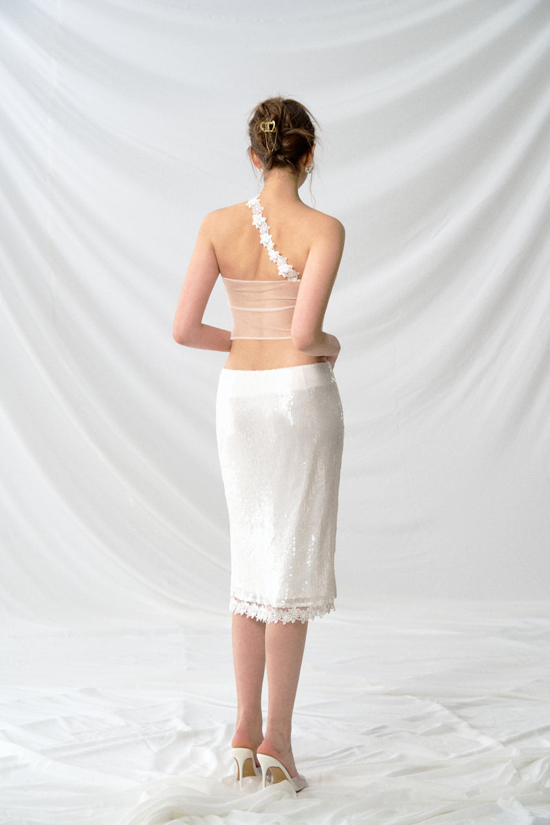 J TheChosen Sequin Lace Top