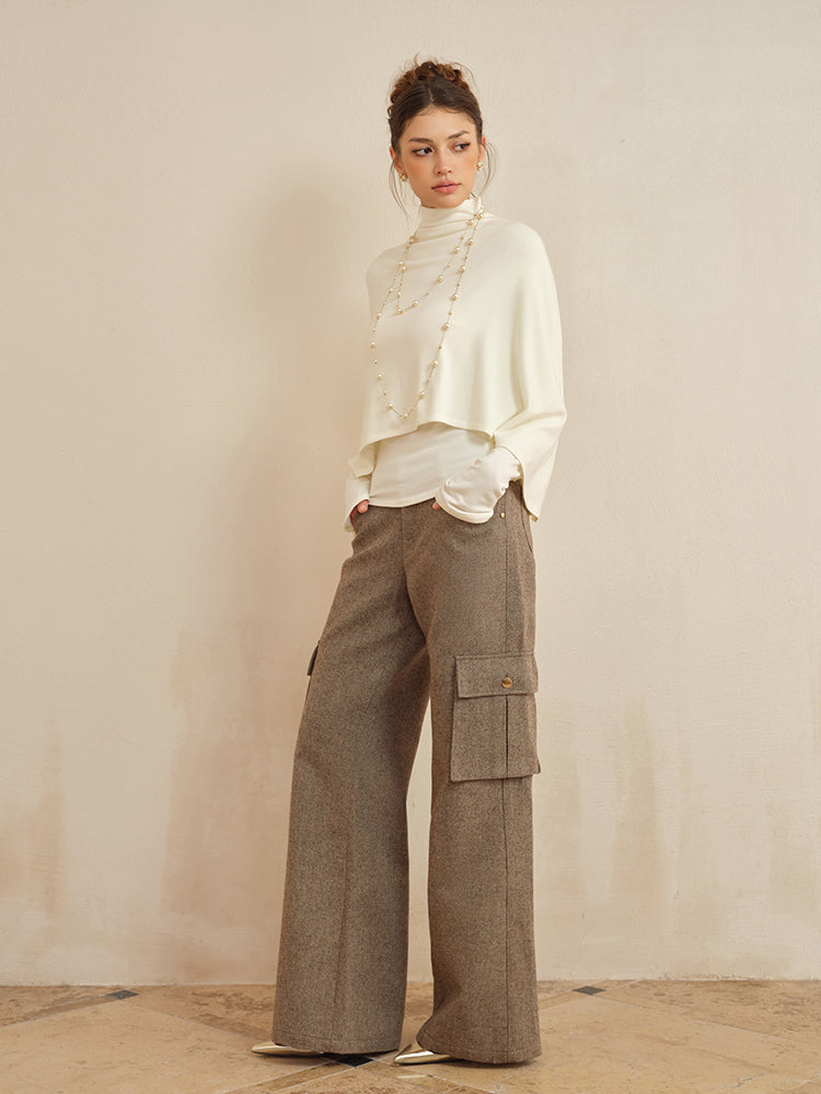 J TheChosen Asymmetrical Faux Two-Piece Cape Top