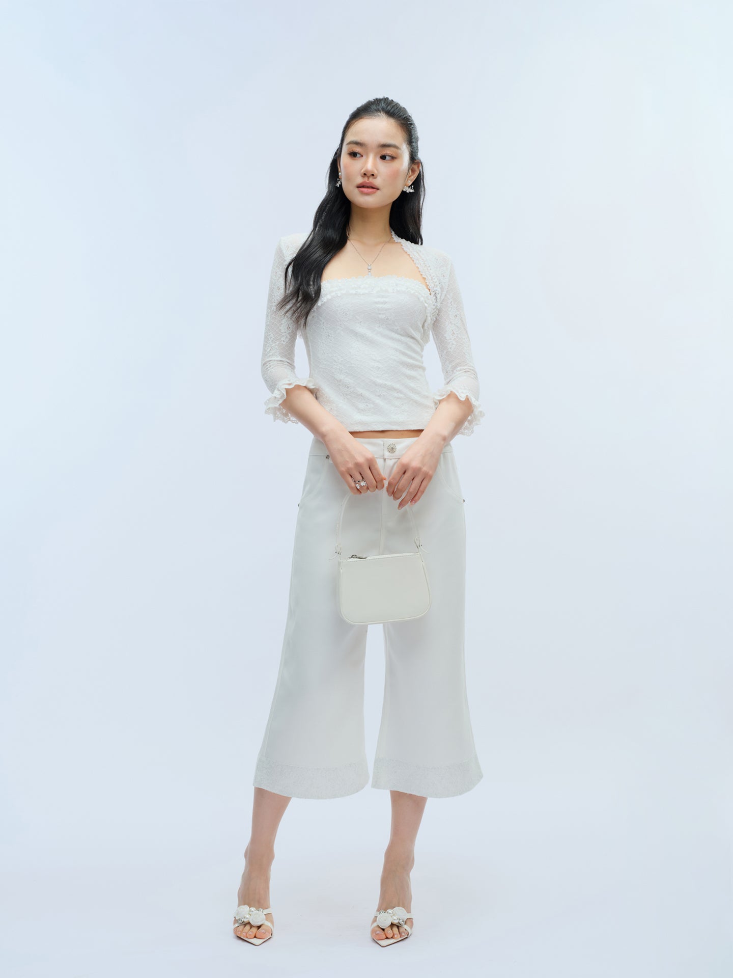J TheChosen Lace & Pearl Two-Piece Set