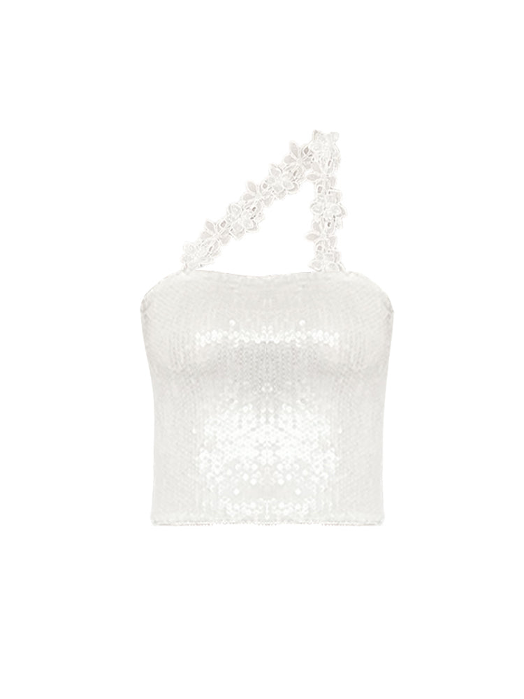 J TheChosen Sequin Lace Top
