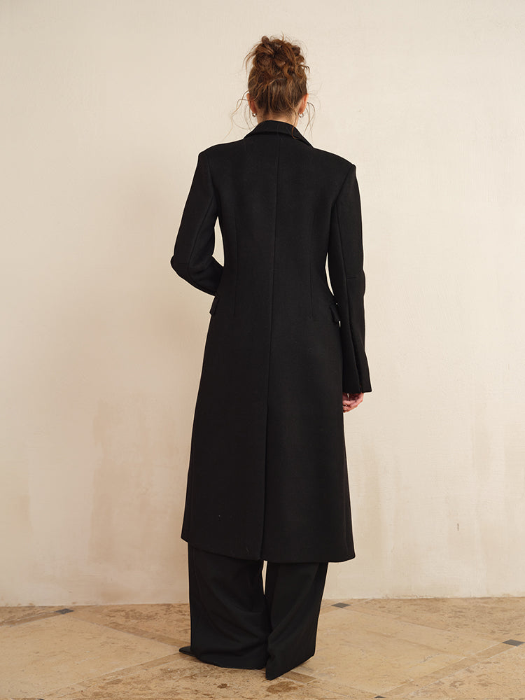 J TheChosen Non-Stretch Wool-Blend Mid-Length Coat