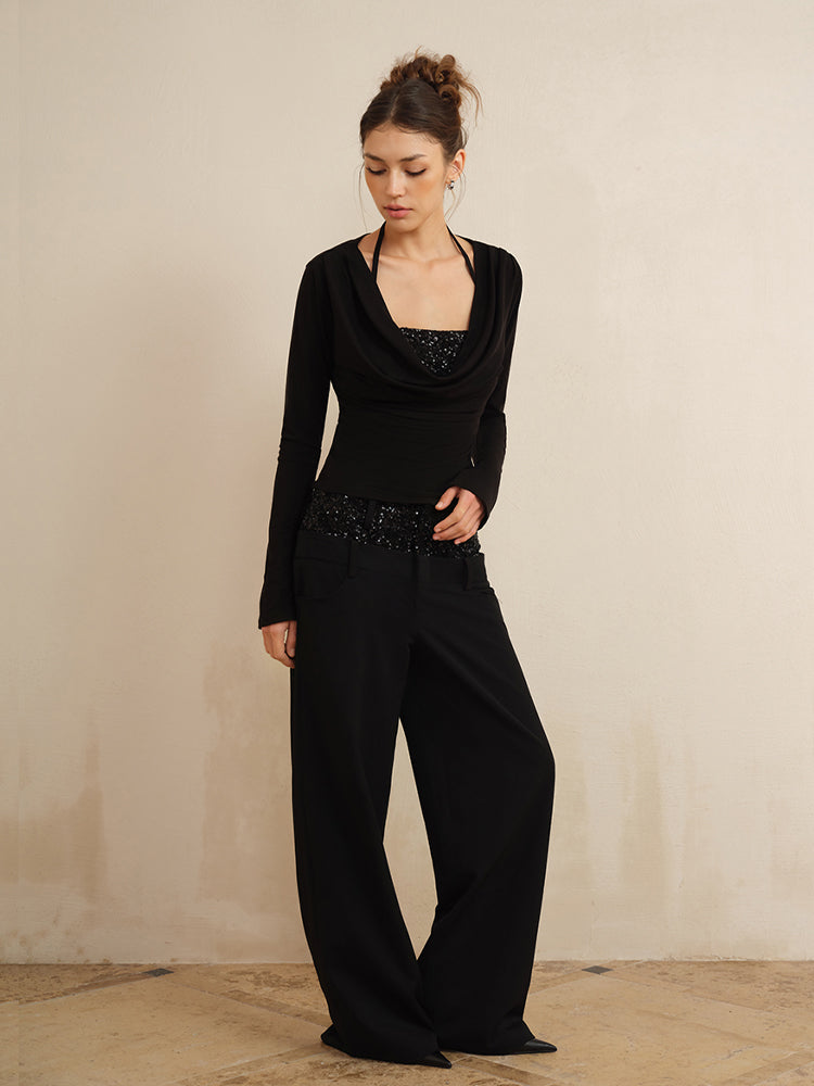 J TheChosen Two-Piece Knit Sequin Top Set