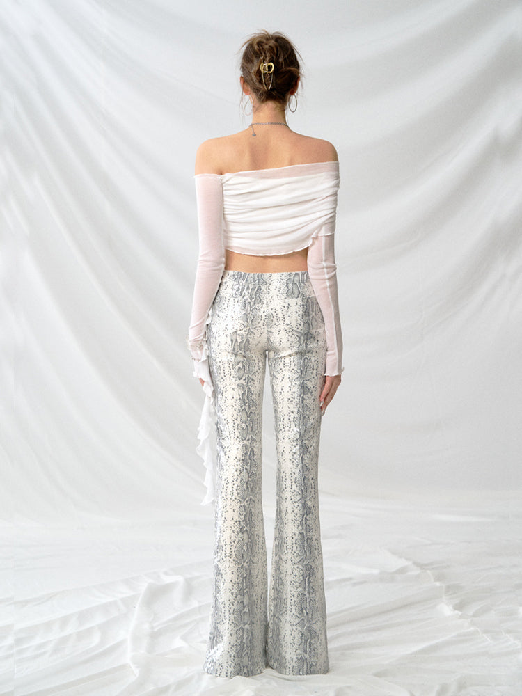 J TheChosen "Moon Veil Dance" Fake Two-Piece Off-Shoulder Knit Baselayer