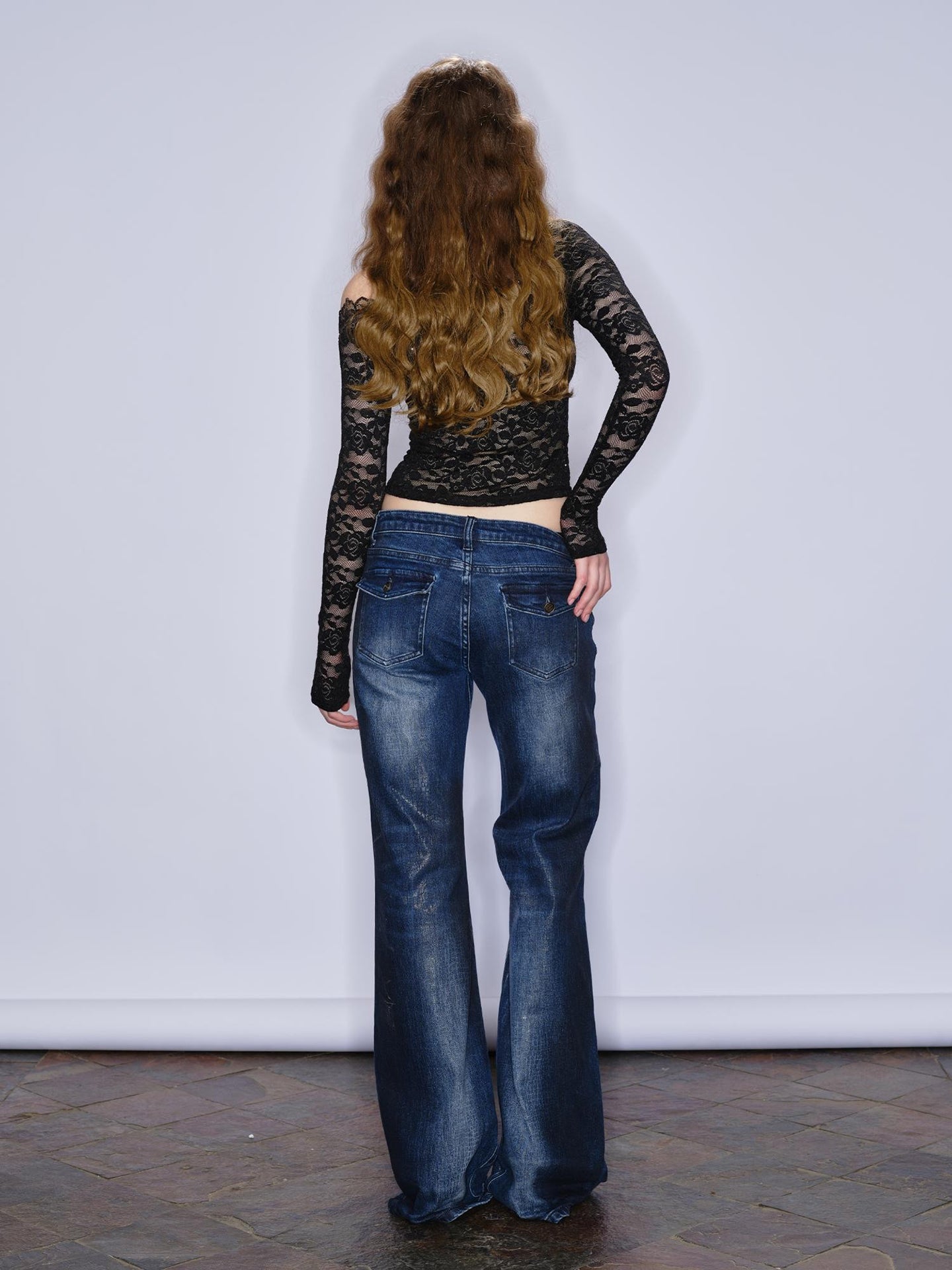J TheChosen Snake Print Wide-Leg Jeans