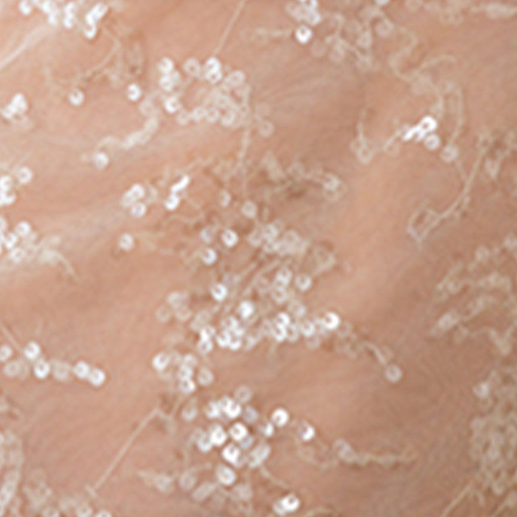 J TheChosen One-Shoulder Sequin Sheer Mesh Top