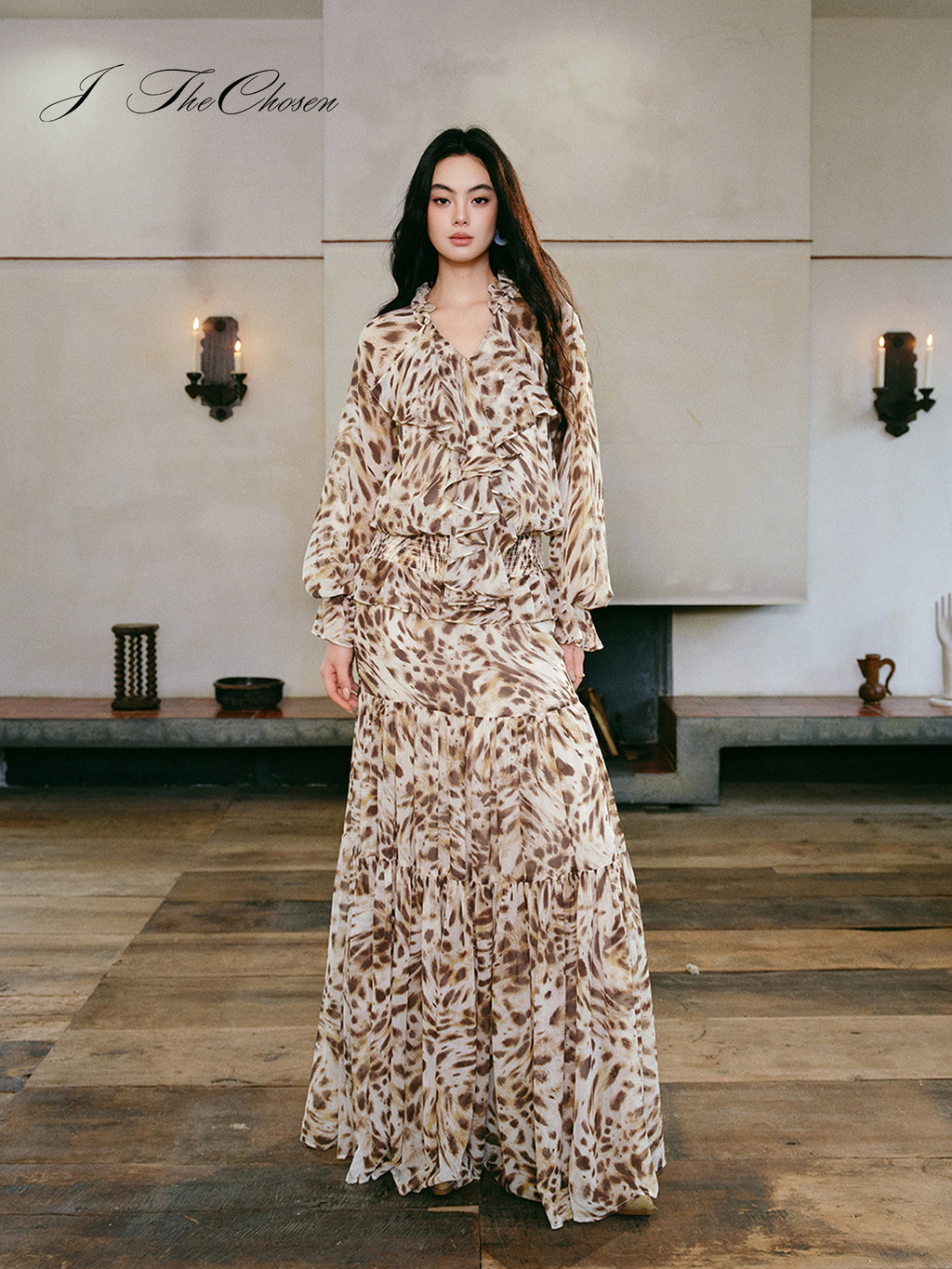 J TheChosen Leopard Print Resort Dress