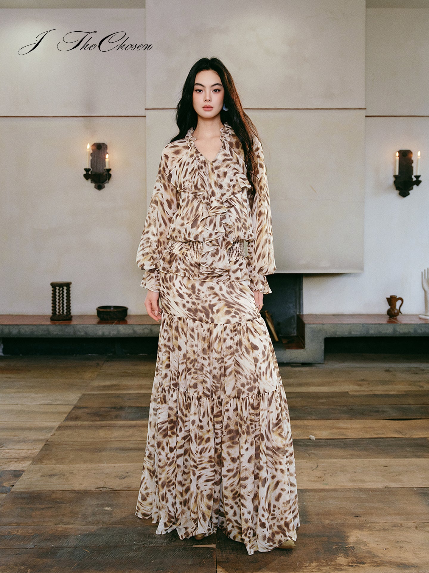 J TheChosen Leopard Print Resort Dress