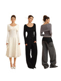 J TheChosen Faux Two-Piece Knit Top with Bow