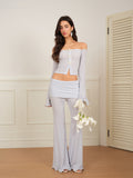 J TheChosen Beaded Floral Glitter Knit Set