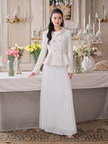 J TheChosen Crystal Pleated Tweed Set