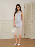 J TheChosen One-Shoulder Pearl-Trimed Top