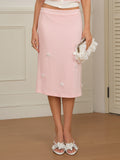 J TheChosen Pearl Cherry Blossom Midi Skirt