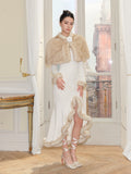 J TheChosen  Fur Wrap Dress Set
