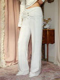 J TheChosen Lace-Bodice Wide-Leg Pants