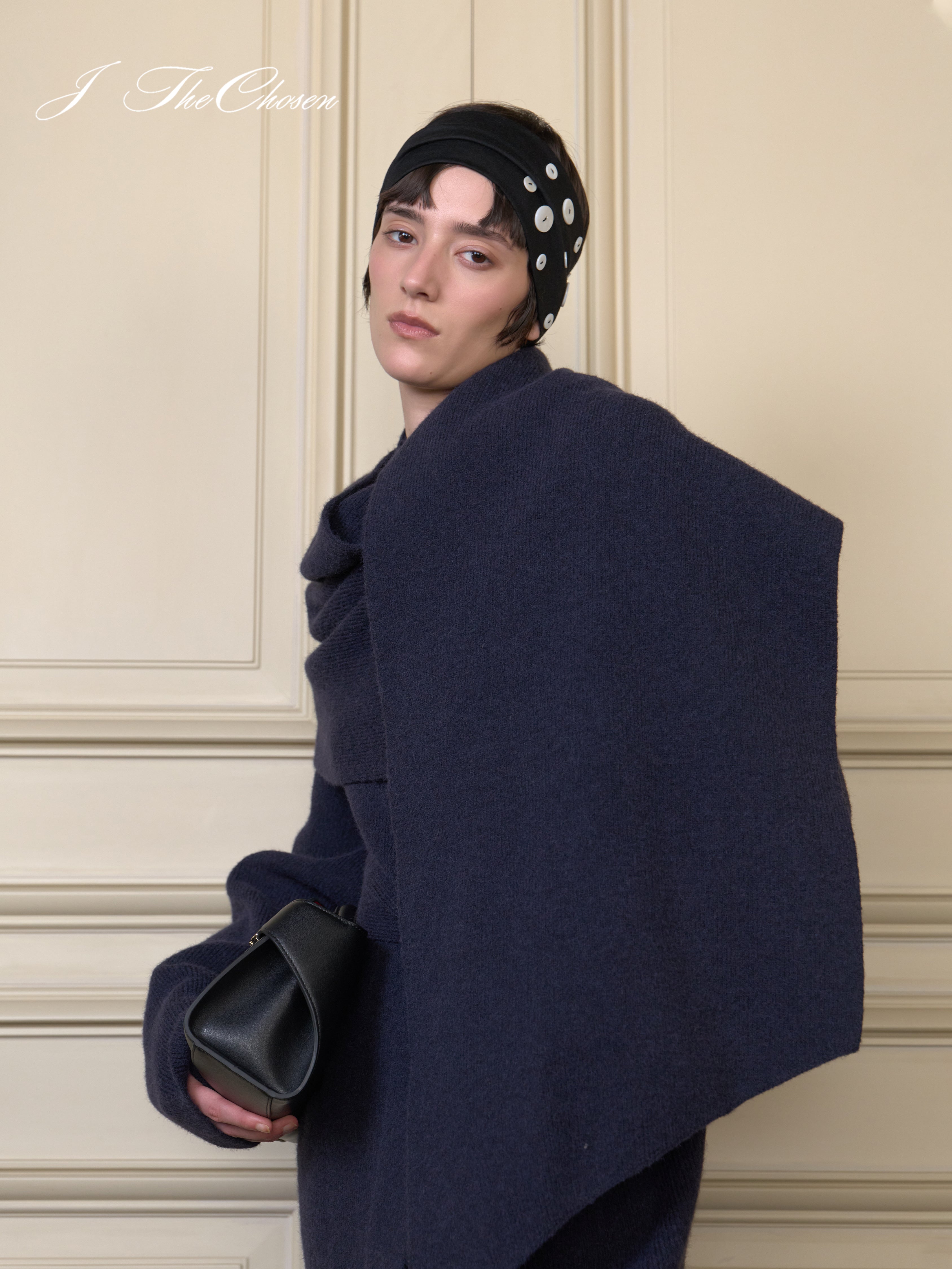 J TheChosen French Relaxed Knit Robe Coat
