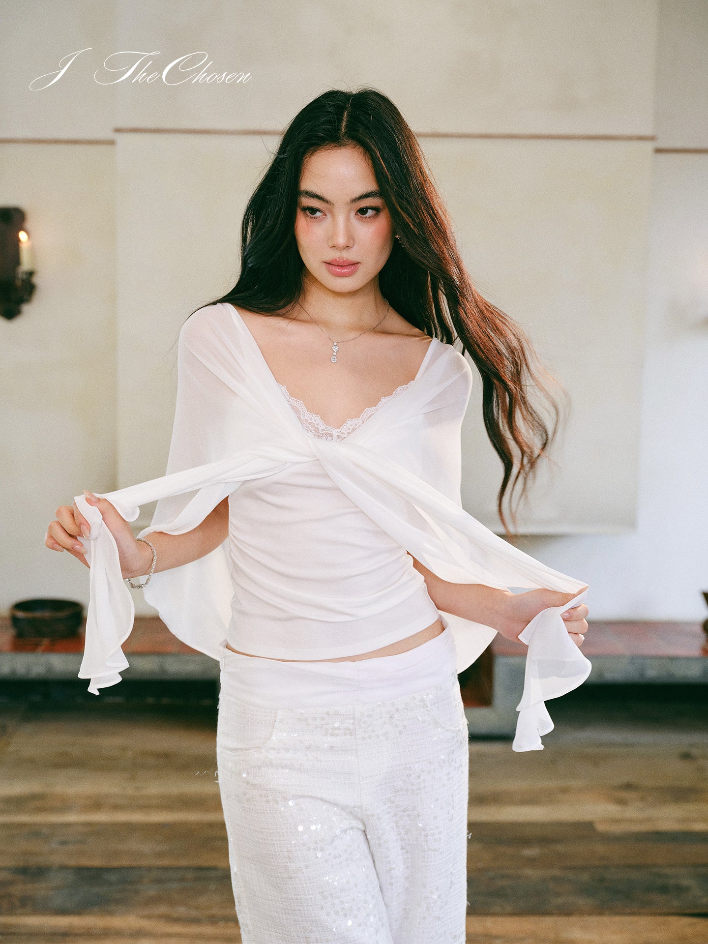 J TheChosen Balletcore Lace Knit Top