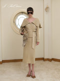 J TheChosen Suede Jacket & Skirt Set