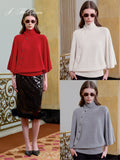 J TheChosen Asymmetric Button Cape Knit Sweater