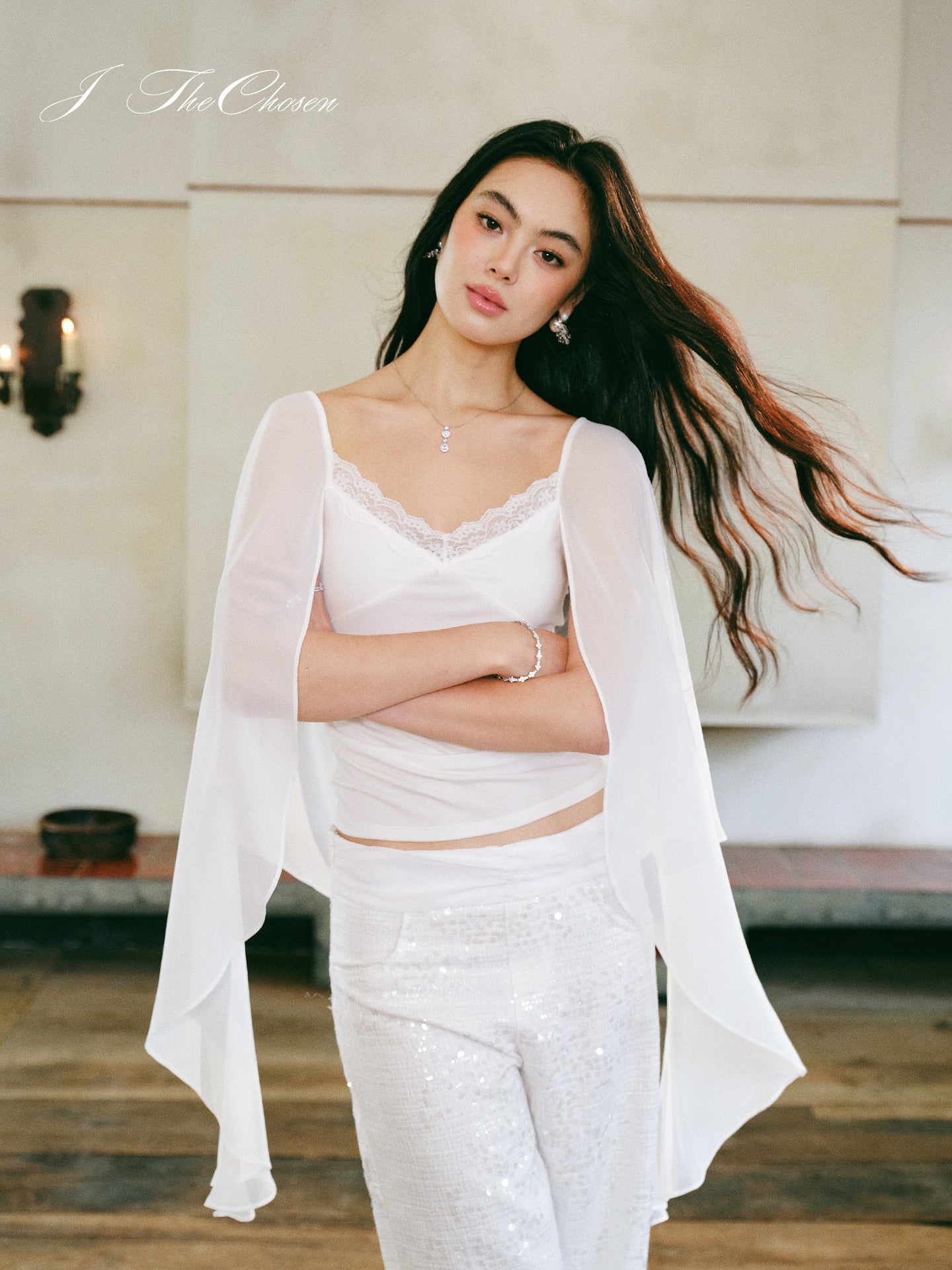 J TheChosen Balletcore Lace Knit Top