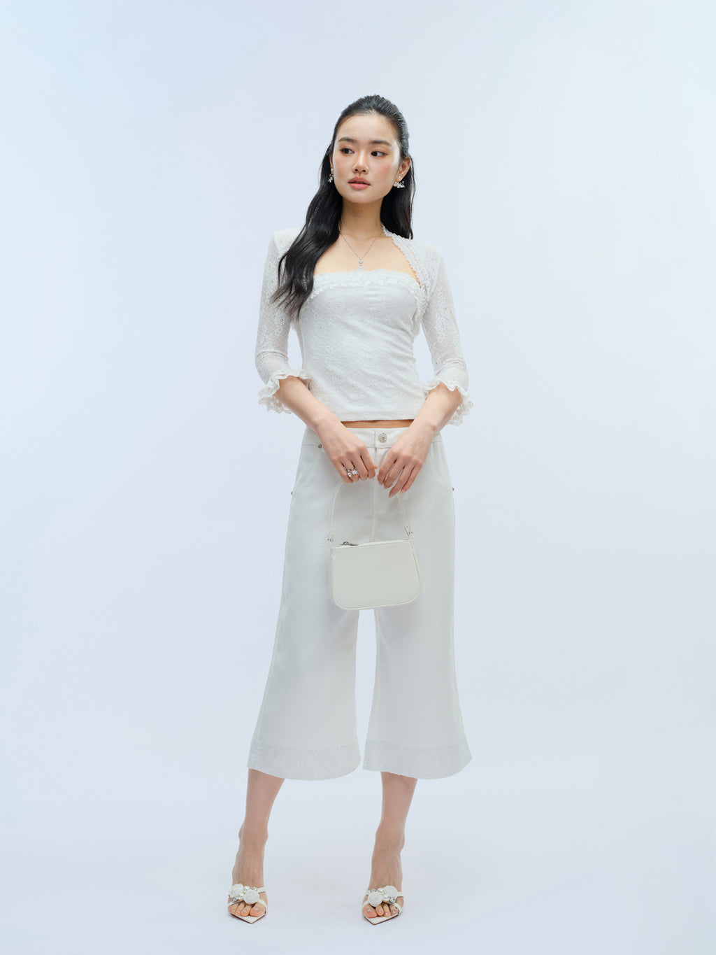 J TheChosen Lace & Pearl Two-Piece Set