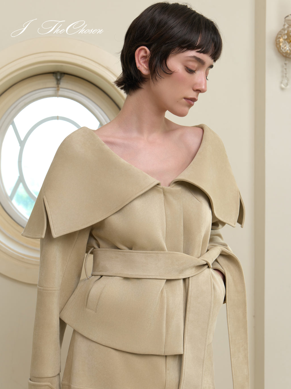 J TheChosen Suede Jacket & Skirt Set