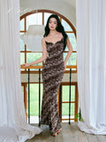 J TheChosen Vintage Animal-Print Belted Dress