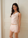 J TheChosen Floral Embroidered Chiffon Backless Top