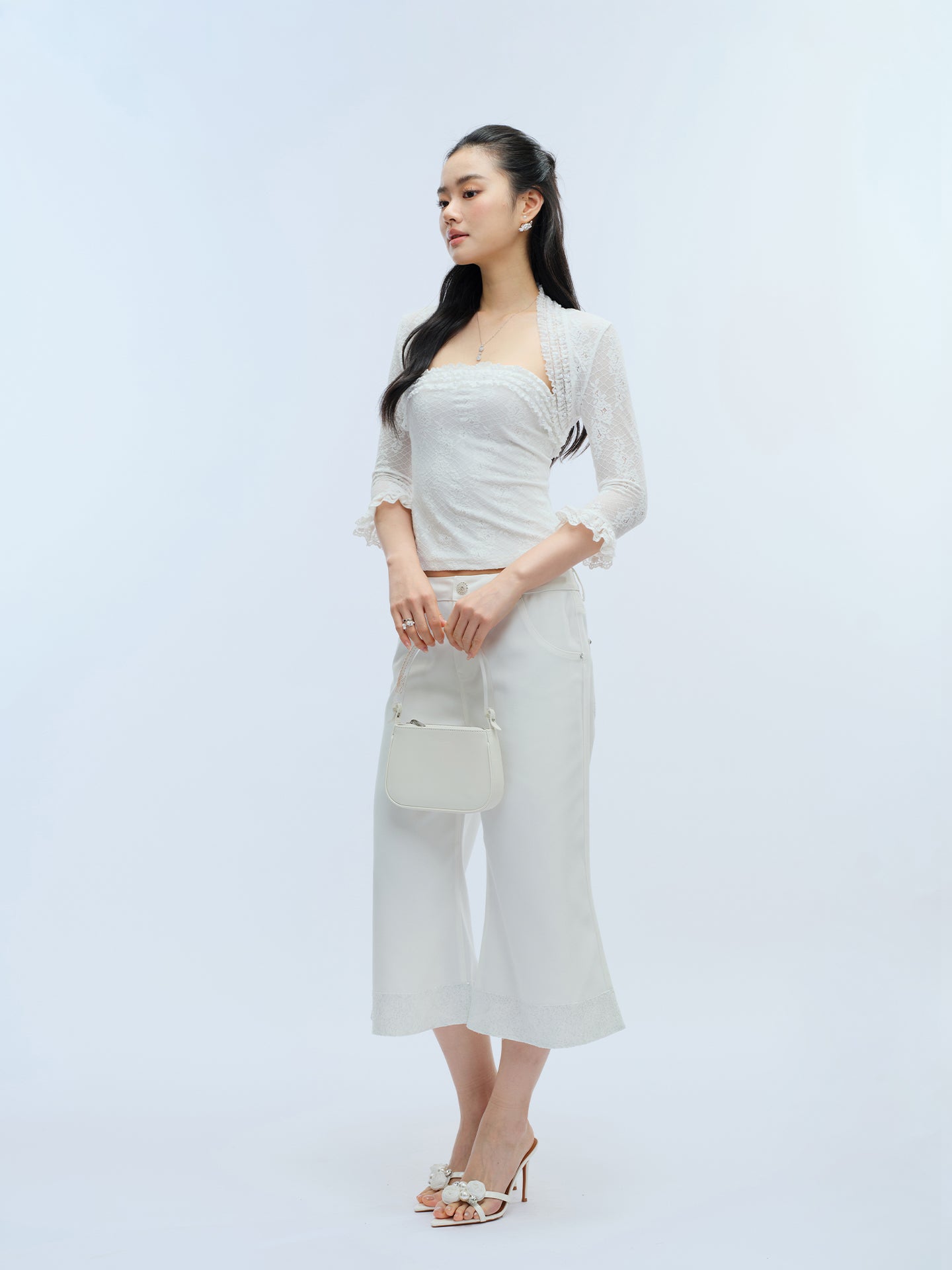 J TheChosen Lace & Pearl Two-Piece Set