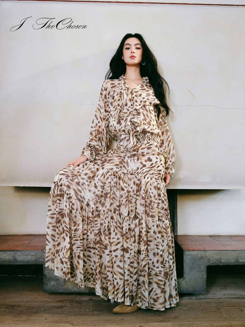 J TheChosen Leopard Print Resort Dress