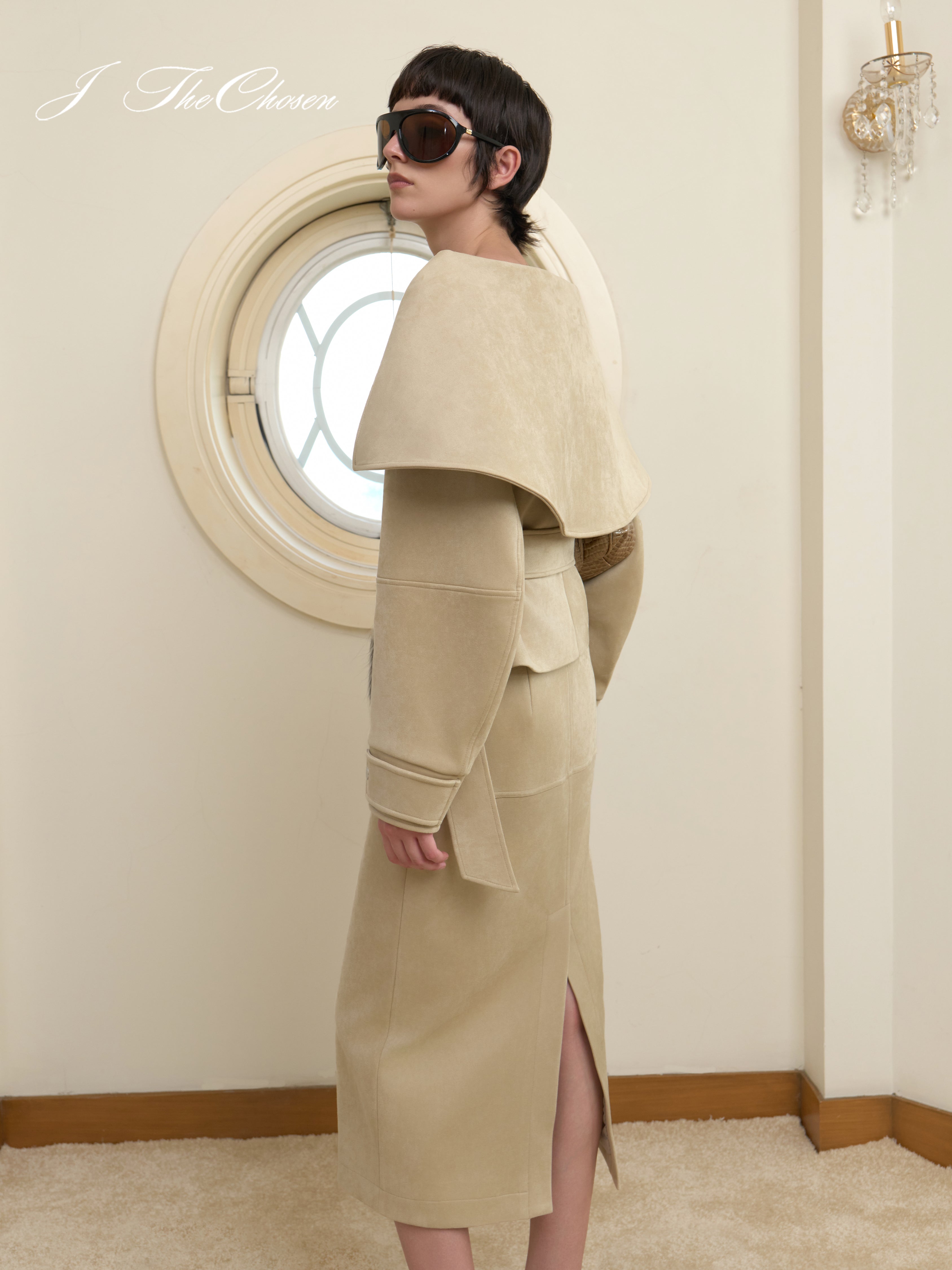 J TheChosen Suede Jacket & Skirt Set