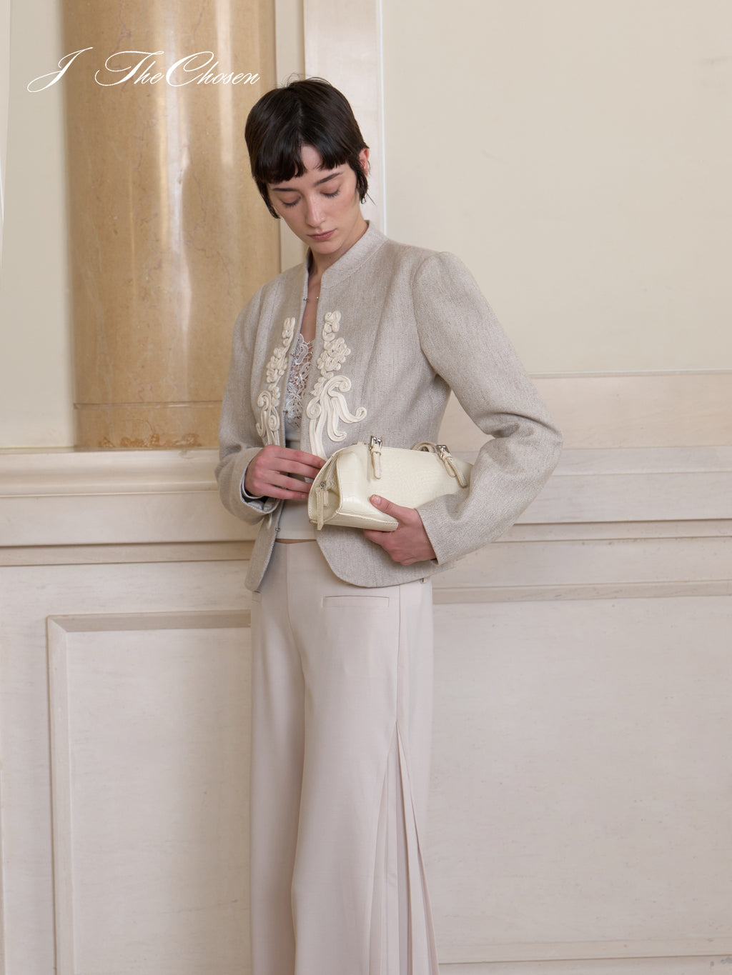 J TheChosen Drape Wide-Leg Trousers