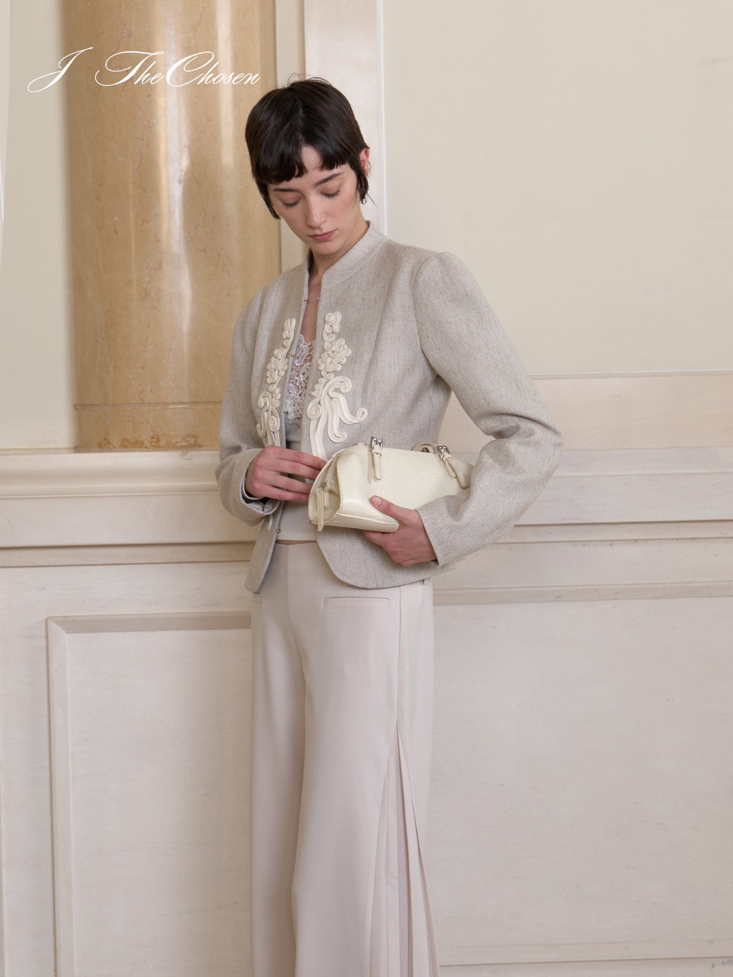 J TheChosen Drape Wide-Leg Trousers