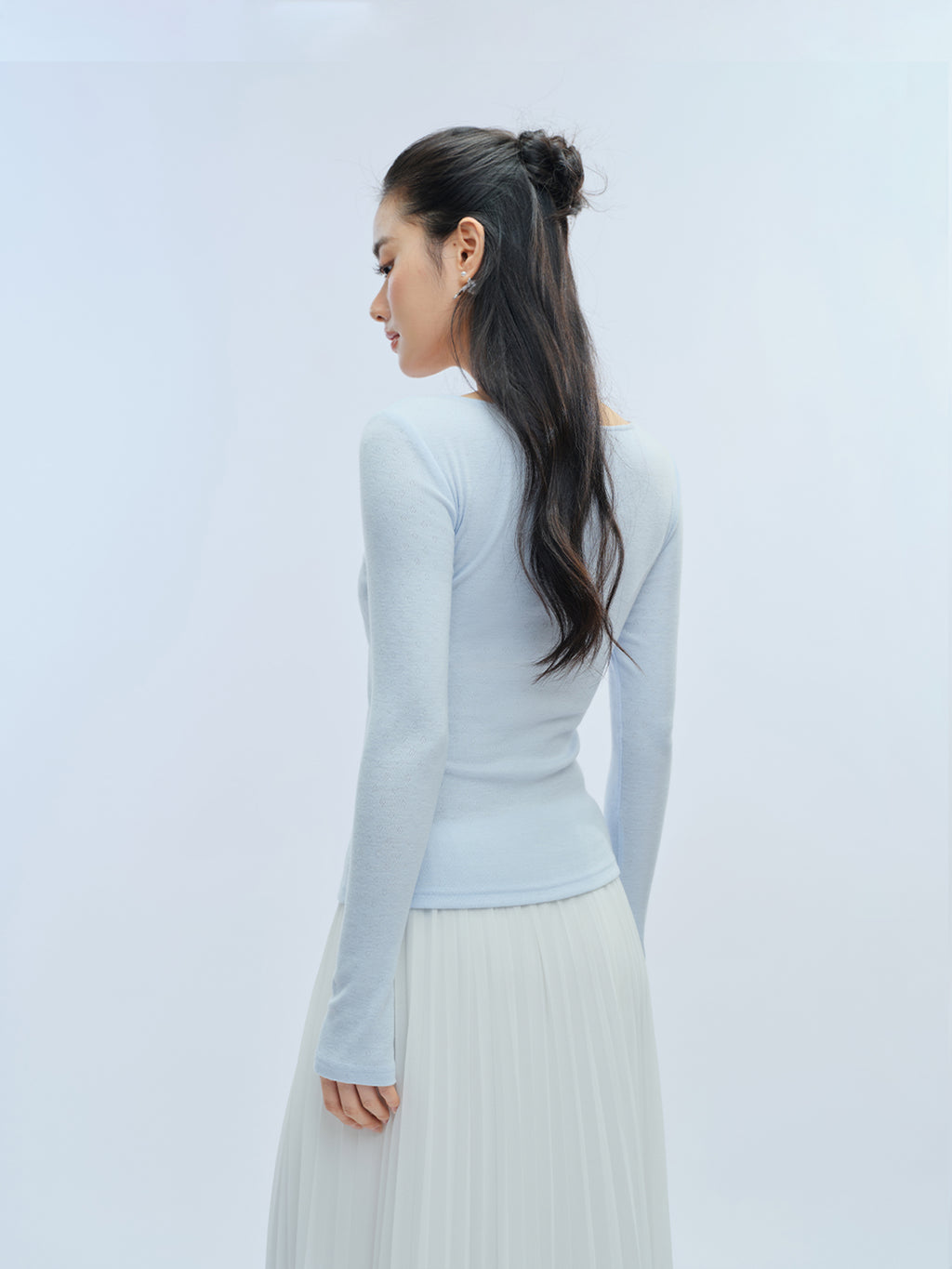 J TheChosen Faux Two-Piece Sequin Lace Knit Top