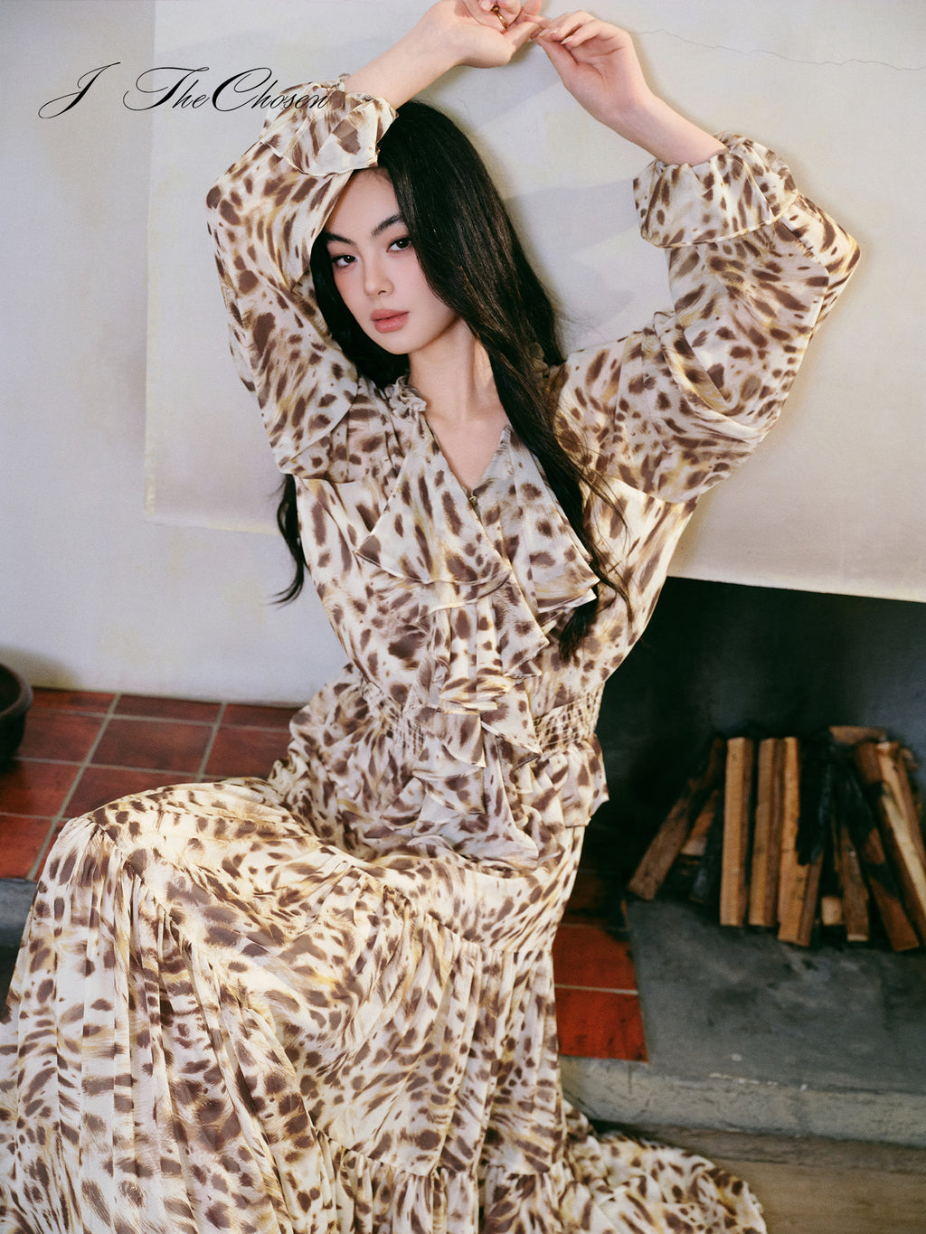 J TheChosen Leopard Print Resort Dress