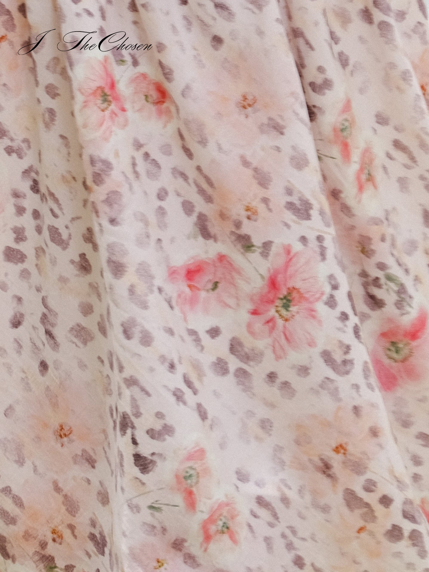 J TheChosen Halter Neck Floral Leopard Print Dress