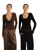 J TheChosen Two-Piece Knit Sequin Top Set