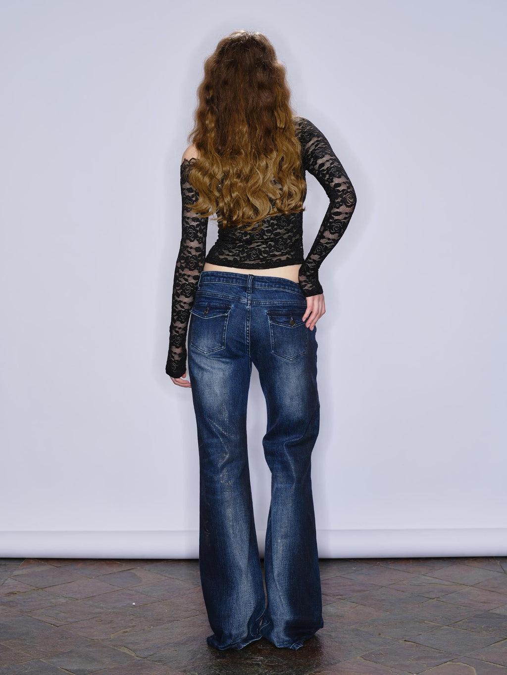 J TheChosen Snake Print Wide-Leg Jeans